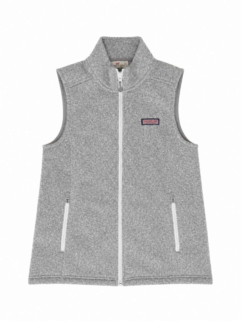 Vineyard Vines Gray Full Zip Fleece Vest Size Small